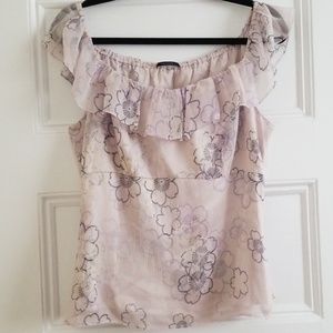 Elie Tahari top lilac print